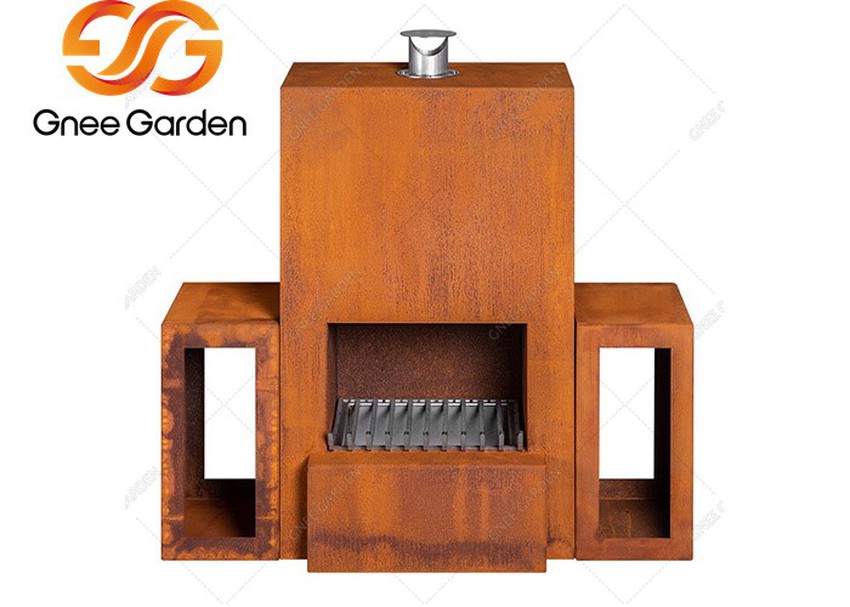 weathering steel outdoor fireplace weathering steel outdoor fireplace
