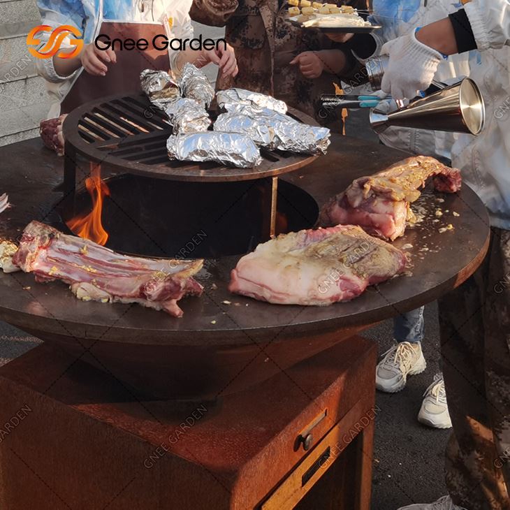 Corten Steel Bbq Grill Charcoal Bbq Corten Steel Bbq Luar