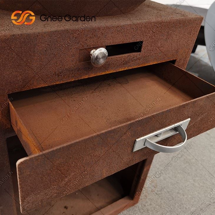 Corten Steel Bbq Grill Charcoal Bbq Corten Steel Bbq Outdoor