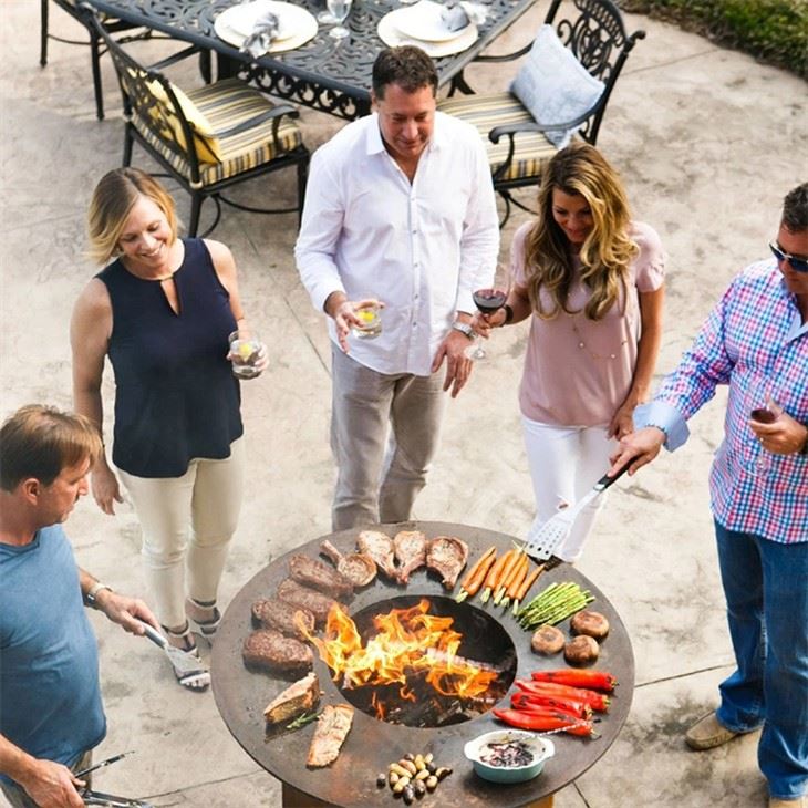Corten Steel Campfire Bbq Grill
