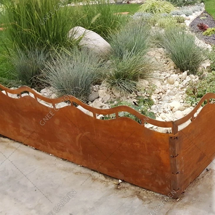 Corten Steel Large Tree Pot Planters Box Steel Raised Garden Bed