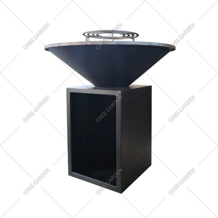 Corten Steel Wood Fired Barbecue Grill Outdoor Cooking Charcoal BBQ