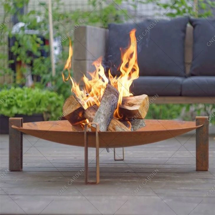 Garden Assembly Design Corten Steel Heating Fire Pit