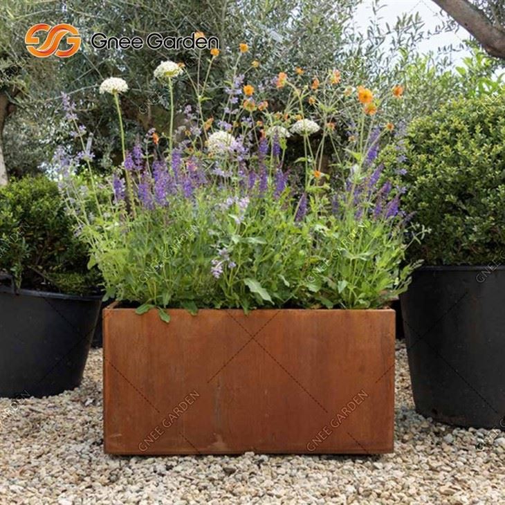 Modern Outdoor For Garden Corten Steel Flower Pot/planter