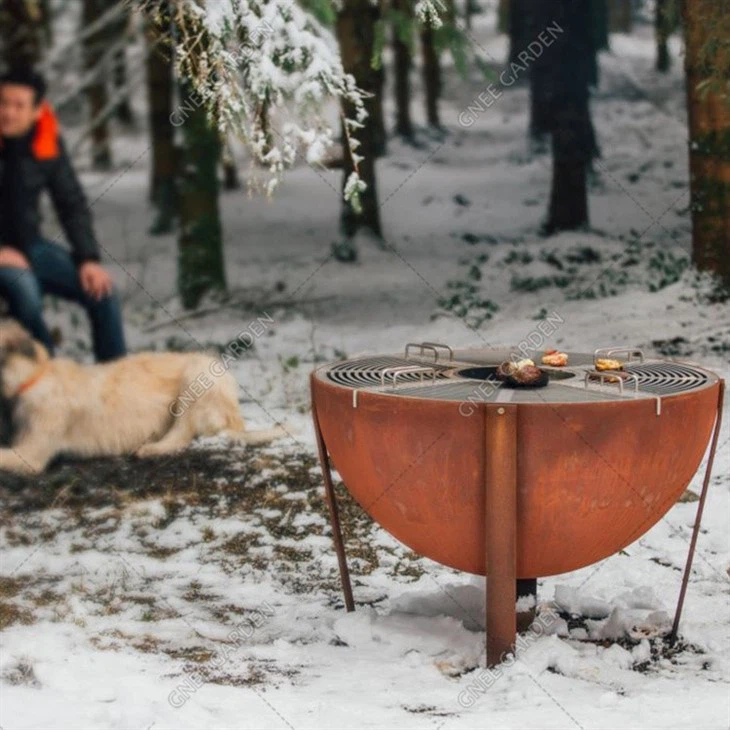 Outdoor Corten Steel Fire Pit BBQ Brazier