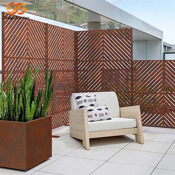 Skrin Privasi Corten Steel Luaran