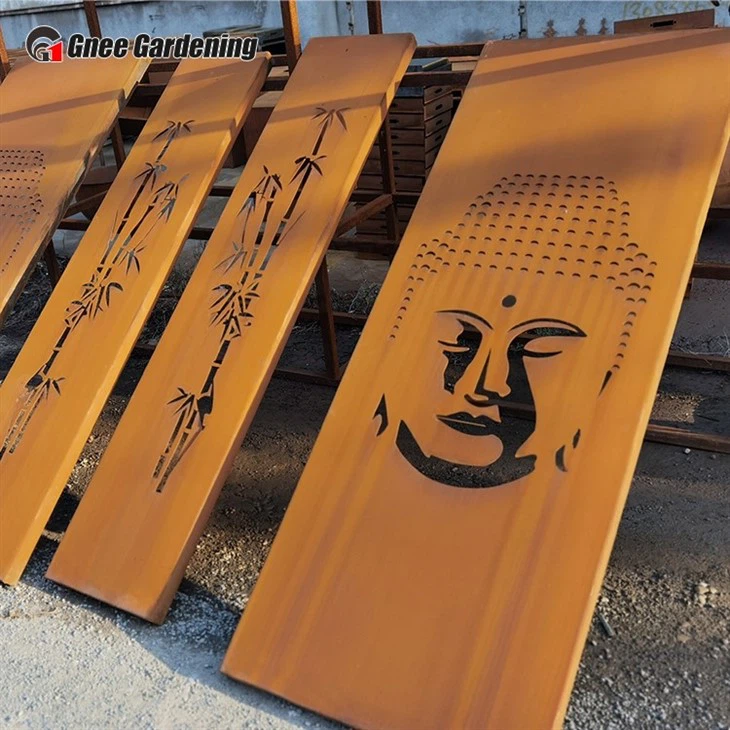 Outdoor Privacy Design Decorative Corten Steel Screen