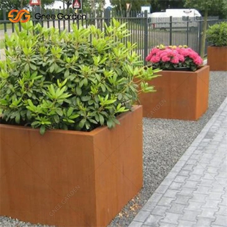 Rusty Corten Steel High Quantity Flowerpot