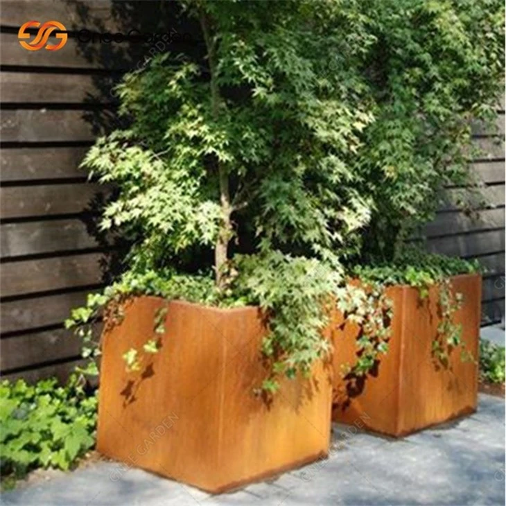 Rusty Corten Steel High Quantity Flowerpot