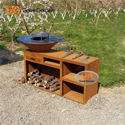 Kecantikan Semulajadi Karat Corten BBQ Grill