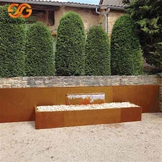 Dinding Kolam Berdiri Bebas Keluli Corten