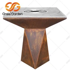 Corten Steel Outdoor Grill Pit Api