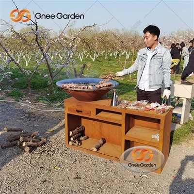 Lubang Barbeku Logam BBQ Grill Eropah