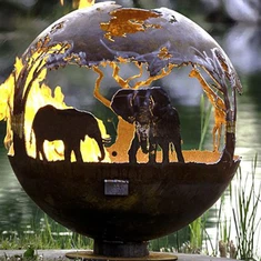 Taman Belakang Rumah Dapur Boleh Ditindan Mangkuk Api Keluli Luaran Api Bola Api Pit