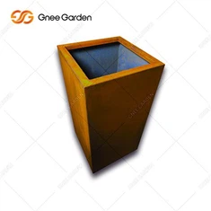 Penanam Taman Logam Corten Steel Corten Steel Penanam Mangkuk Besar Keluli Corten Pasu Bunga Besar
