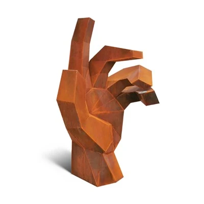Patung Moden Corten Steel Metal Art Hiasan Arca Luaran