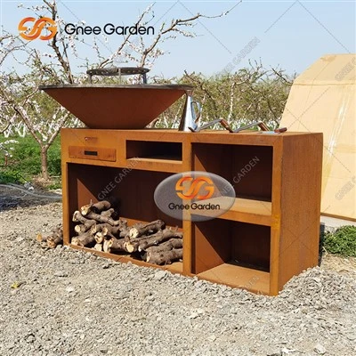 Lubang Api Memasak Dapur Luaran Dengan Grill BBQ