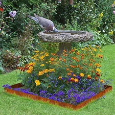 Tepi Logam Berkarat Sempadan Taman Keluli Corten