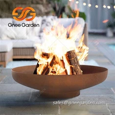 Luhawa Keluli Lubang Api Pembakaran Kayu Dengan Grill