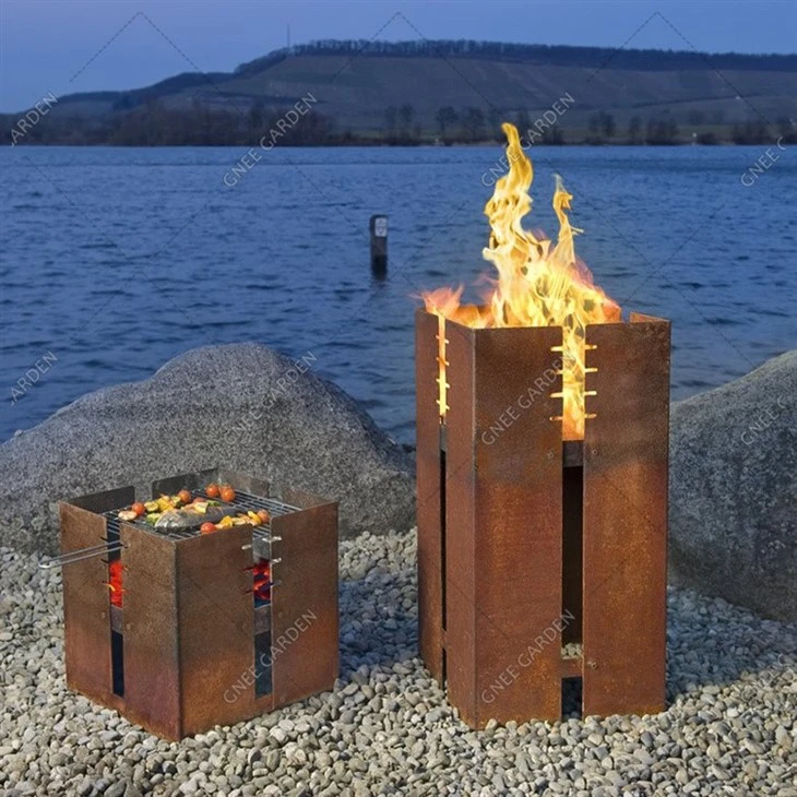 Steel Fire Pit BBQ Fiq Xl Outdoor BBQ Corten Fire Steel