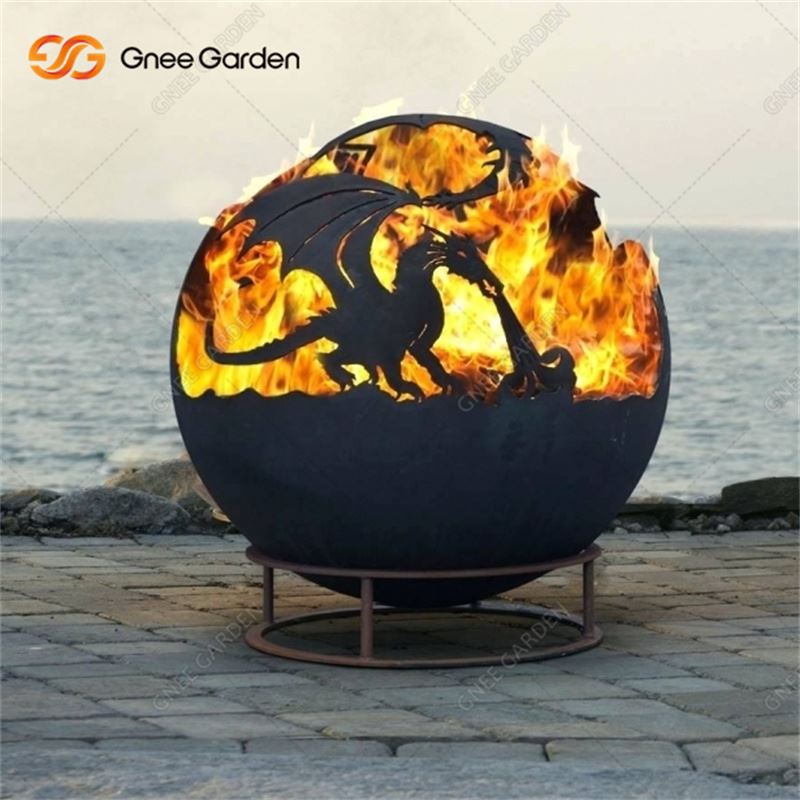 Luhawa Steel Dragon Sphere Firepit