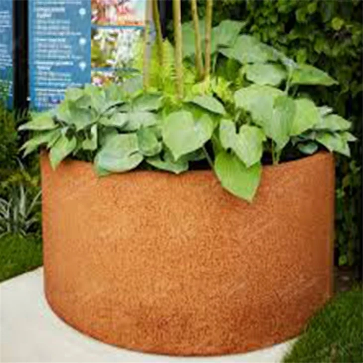 Garden Rectangular Metal Flower Pot Water Proof