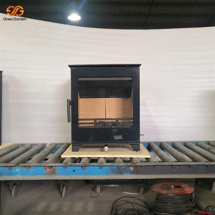 small cast steel direct fireplace