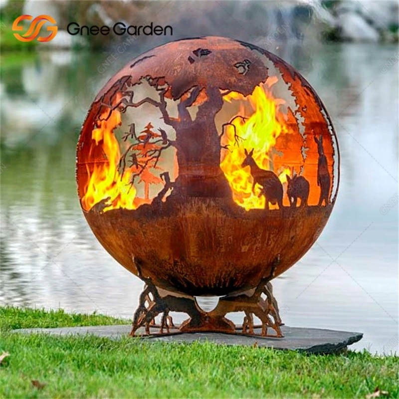 a corten steel firepit ball 7 a corten steel firepit ball 7