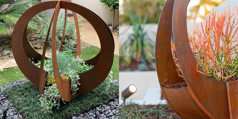 corten steel plant pots corten steel plant pots