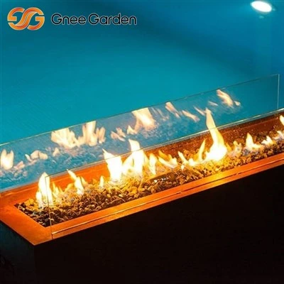 Corten Outdoor Garden Rectangle Shaped Fire Pit